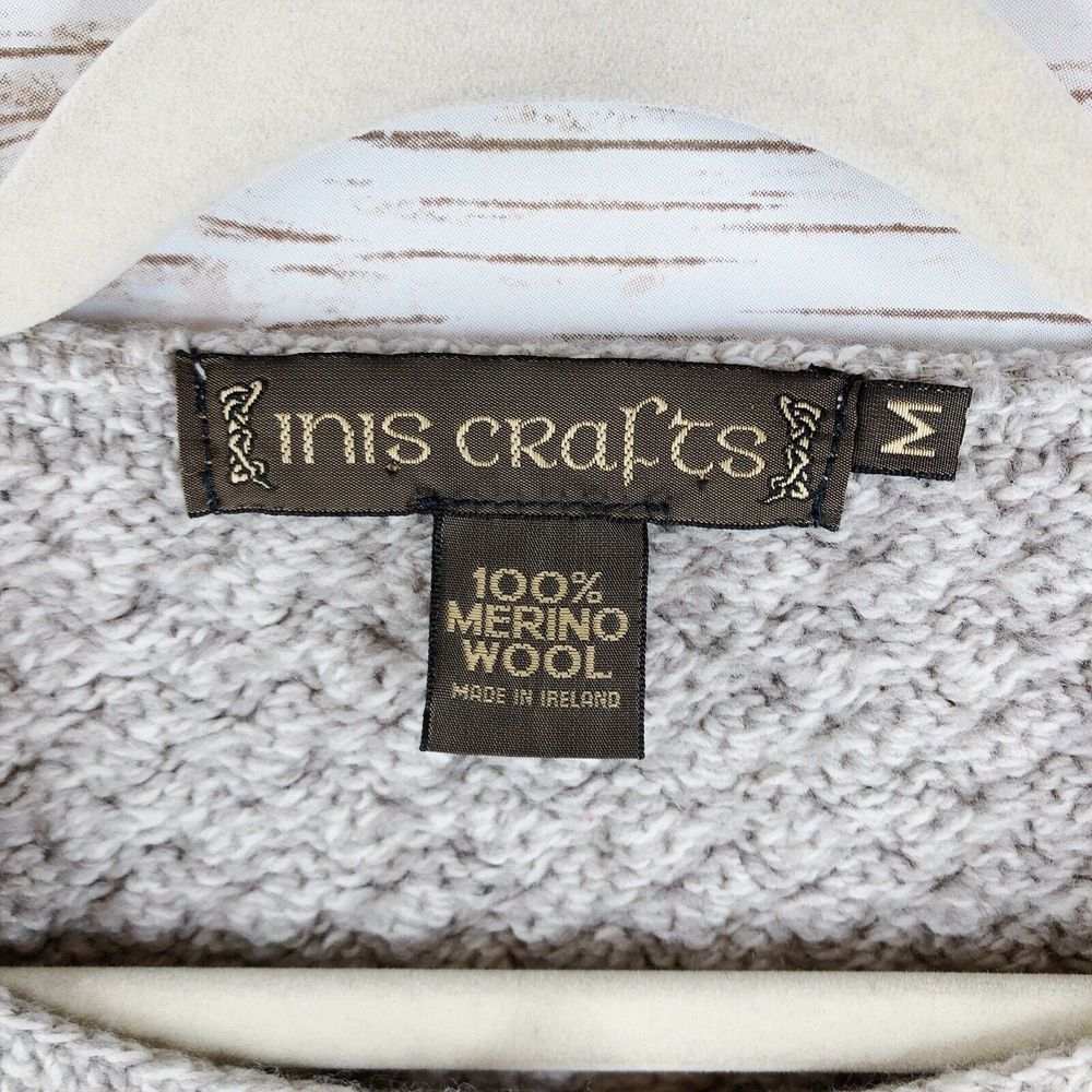 Inis Crafts Ireland Sweater Size M Merino Wool - Picture 5 of 8